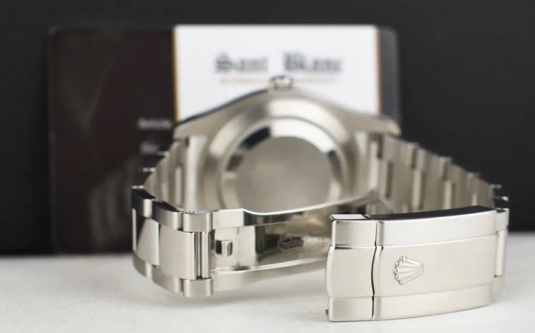 rolex_mm_kt_white_gold__s_4.webp Dress Watches | Sant Blanc ROLEX 41mm 18kt White Gold & Stainless Steel DateJust II Silver Diamond Dial Model 116334