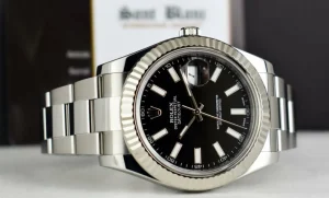Men's Watches | Dress Watches | Sant Blanc ROLEX 41mm 18kt White Gold & Stainless Steel DateJust II Black Index Model 116334