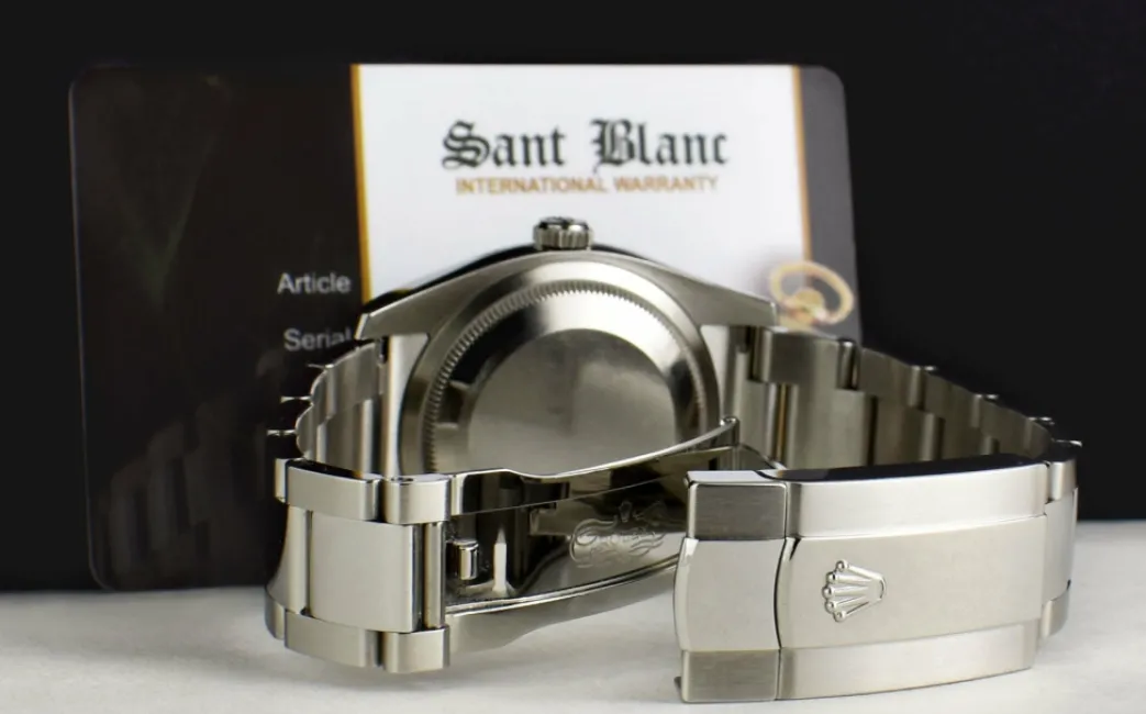 rolex_mm_kt_white_gold__s_5-6.webp Men's Watches | Dress Watches | Sant Blanc ROLEX 36mm 18kt White Gold & Stainless Steel Datejust Black Diamond Model 116234