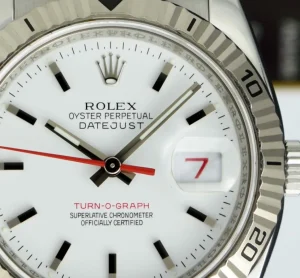 Men's Watches | Dress Watches | Sant Blanc Rolex 36mm 18kt White Gold & Stainless Steel Turn-O-Graph White Dial Model 116264