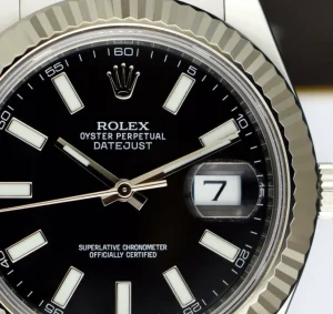 Men's Watches | Dress Watches | Sant Blanc ROLEX 41mm 18kt White Gold & Stainless Steel DateJust II Black Index Model 116334