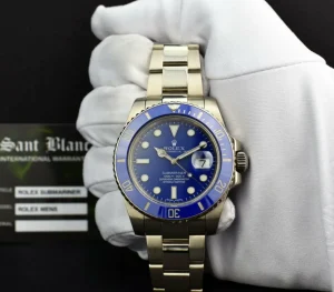 Diving Professional Watches | Sports Watches | Sant Blanc ROLEX 40mm 18kt White Gold Ceramic Submariner Blue Dial Model 116619