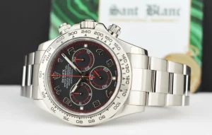 Racing Professional Watches | Sant Blanc ROLEX 40mm 18kt White Gold DAYTONA Black Race Dial Model 116509