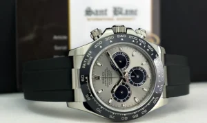 Sports Watches | Men's Watches | Sant Blanc ROLEX 40mm 18kt White Gold Daytona Steel Index Dial Ceramic Bezel Model 116519LN