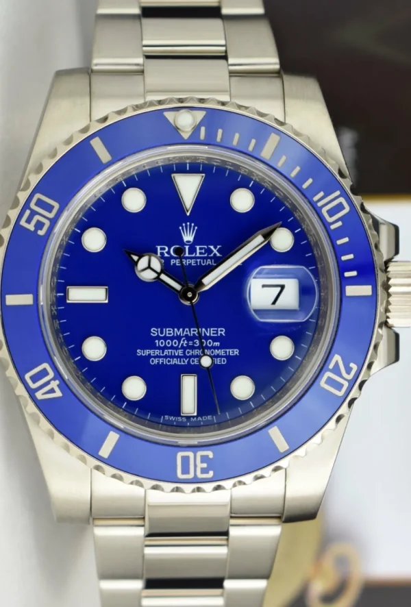 Diving Professional Watches | Men's Watches | Sant Blanc ROLEX 40mm 18kt White Gold Submariner 