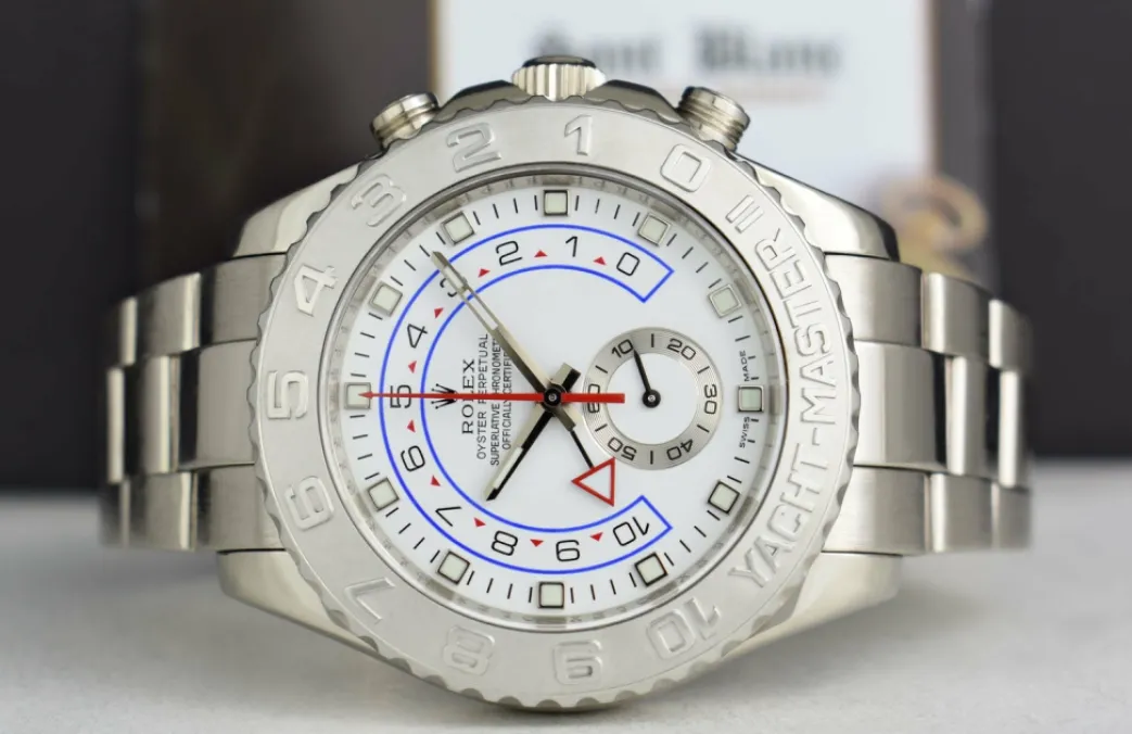 rolex_mm_kt_white_gold_ya_3-1.webp Yachting Professional Watches | Sports Watches | Sant Blanc ROLEX 44mm 18kt White Gold Yachtmaster II White Dial White Gold Hands Model 116689
