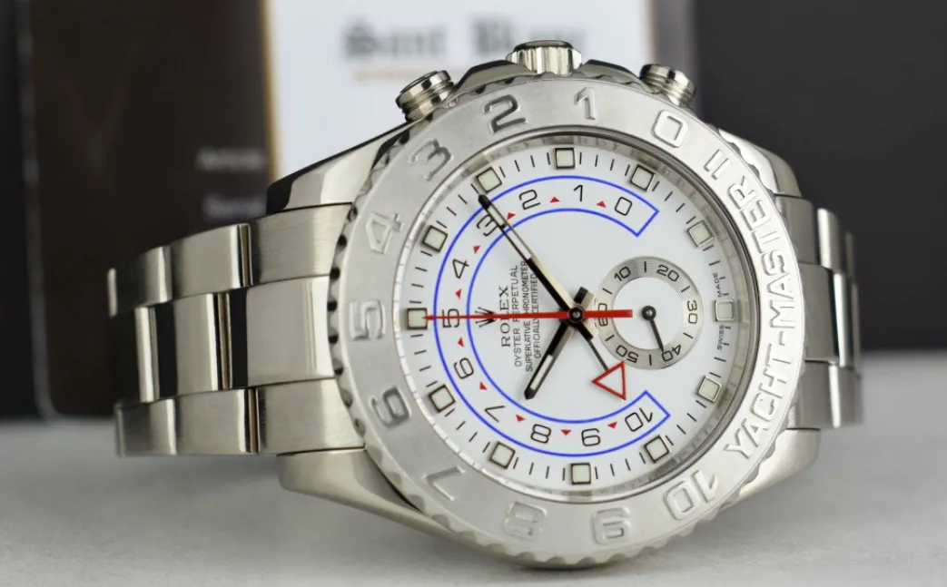 rolex_mm_kt_white_gold_ya_5-1.webp Yachting Professional Watches | Sports Watches | Sant Blanc ROLEX 44mm 18kt White Gold Yachtmaster II White Dial White Gold Hands Model 116689
