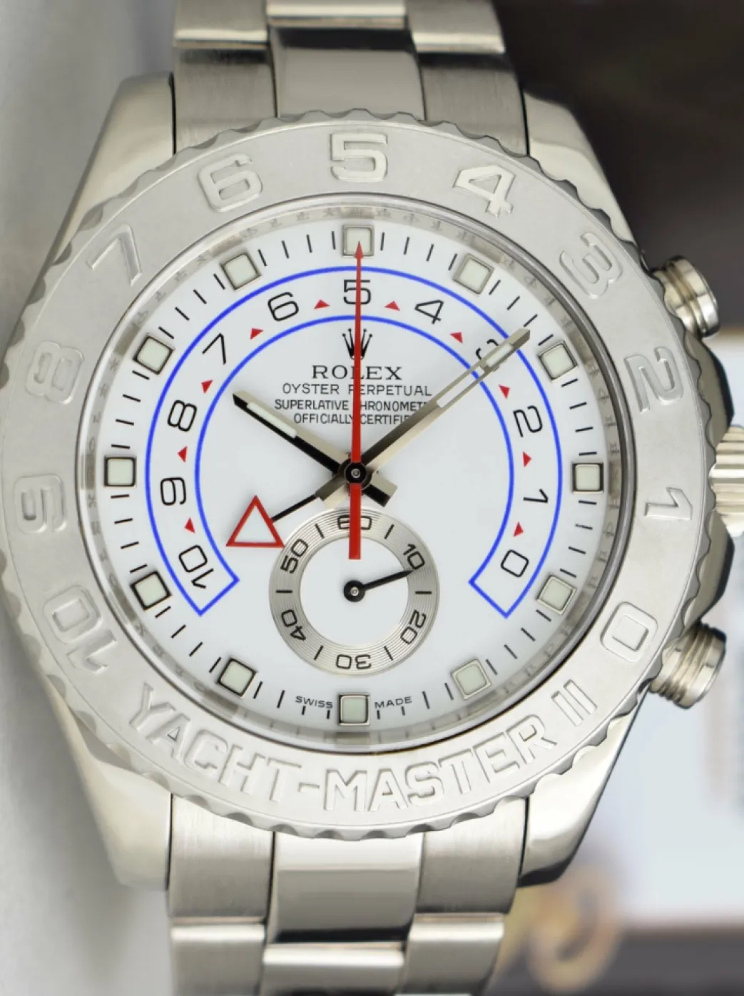 rolex_mm_kt_white_gold_ya_7-1.webp Yachting Professional Watches | Sports Watches | Sant Blanc ROLEX 44mm 18kt White Gold Yachtmaster II White Dial White Gold Hands Model 116689