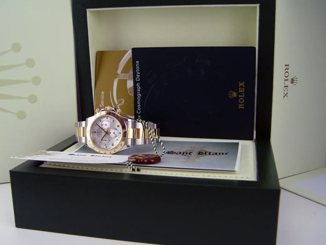 rolex_mm_kt_yellow_gold___0.webp Sports Watches | Men's Watches | Sant Blanc ROLEX 40mm 18kt Yellow Gold & Stainless Steel Daytona MOP Arabic Dial Model 116523