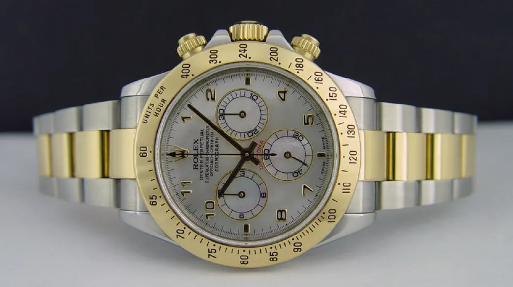 rolex_mm_kt_yellow_gold___2.webp Sports Watches | Men's Watches | Sant Blanc ROLEX 40mm 18kt Yellow Gold & Stainless Steel Daytona MOP Arabic Dial Model 116523