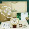 Men's Watches | Racing Professional Watches | Sant Blanc ROLEX 40mm 18kt Yellow Gold Daytona Leather Strap White Index Dial Model 116518