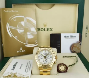 Men's Watches | Racing Professional Watches | Sant Blanc ROLEX 40mm 18kt Yellow Gold Daytona Mother of Pearl Diamond Dial Model 116528