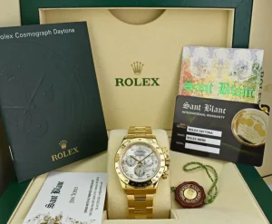 Sports Watches | Racing Professional Watches | Sant Blanc ROLEX 40mm 18kt Yellow Gold Daytona Mother of Pearl Diamond Dial Model 116528