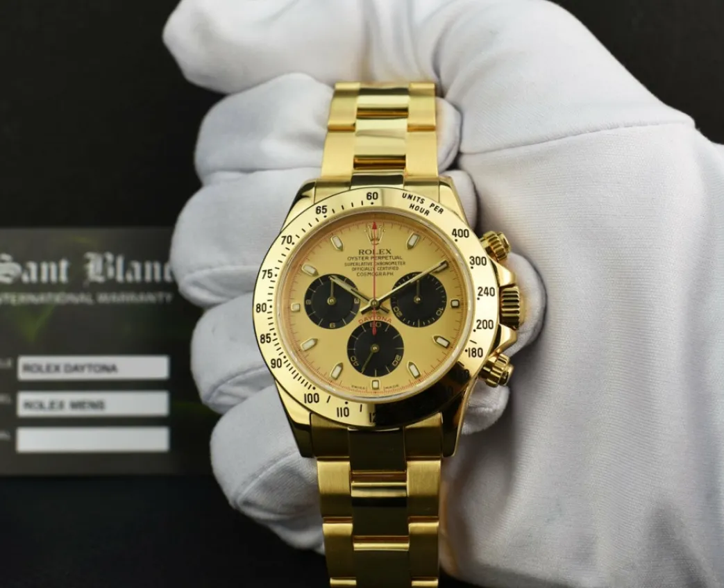 rolex_mm_kt_yellow_gold_d_1-3.webp Men's Watches | Racing Professional Watches | Sant Blanc ROLEX 40mm 18kt Yellow Gold Daytona Champagne Paul Newman Index Dial Model 116528