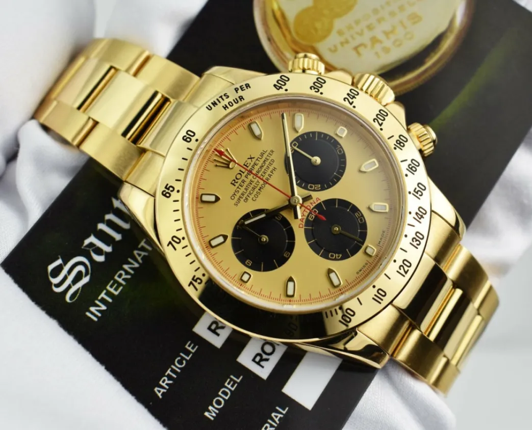 rolex_mm_kt_yellow_gold_d_5-3.webp Men's Watches | Racing Professional Watches | Sant Blanc ROLEX 40mm 18kt Yellow Gold Daytona Champagne Paul Newman Index Dial Model 116528