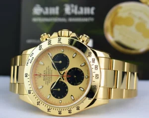 Men's Watches | Racing Professional Watches | Sant Blanc ROLEX 40mm 18kt Yellow Gold Daytona Champagne Paul Newman Index Dial Model 116528