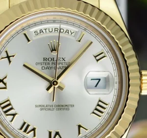 President Dress Watches | Sant Blanc ROLEX 41mm 18kt Yellow Gold DayDate II President Silver Roman Dial Model 218238