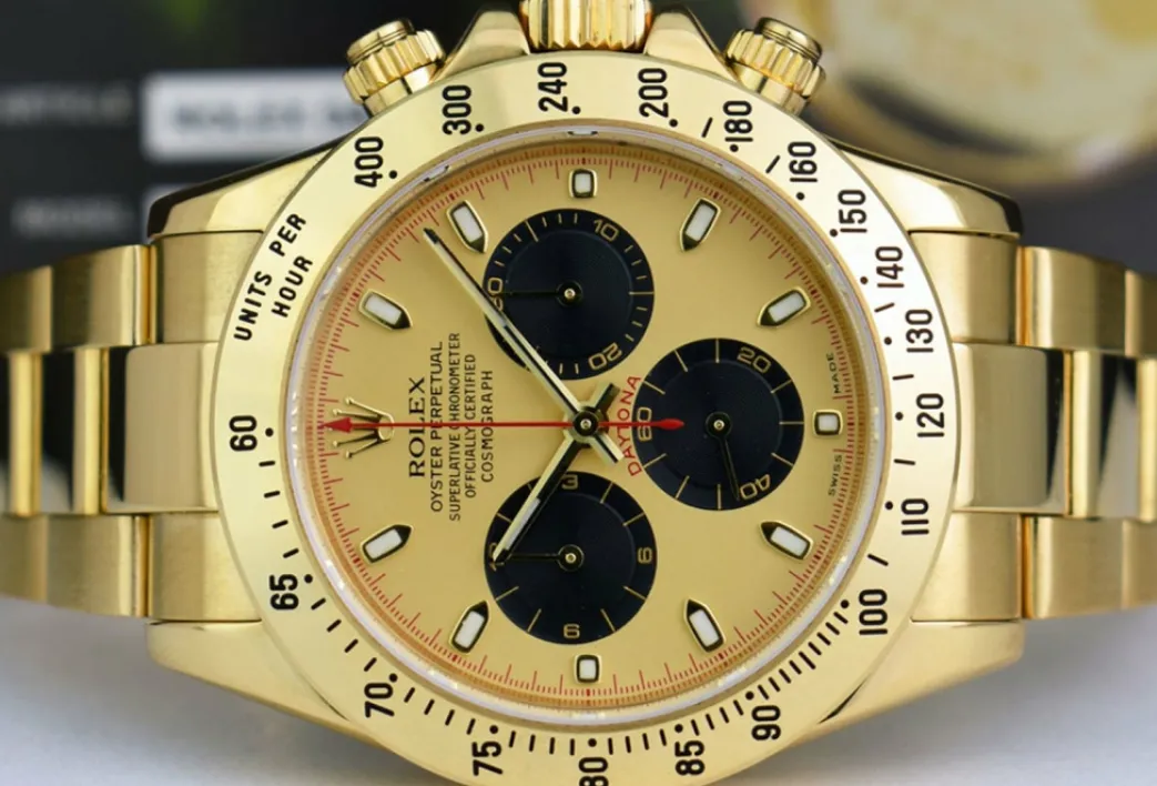rolex_mm_kt_yellow_gold_d_9-1.webp Men's Watches | Racing Professional Watches | Sant Blanc ROLEX 40mm 18kt Yellow Gold Daytona Champagne Paul Newman Index Dial Model 116528