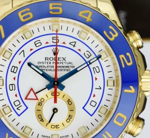 Yachting Professional Watches | Men's Watches | Sant Blanc ROLEX 44mm 18kt Yellow Gold Yachtmaster II Blue Hands Model 116688