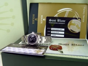 Ladies Watches | Dress Watches | Sant Blanc ROLEX 26mm Ladies 18kt White Gold & Stainless Steel DateJust Black Roman Dial Model 79174