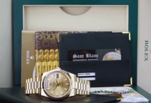 Men's Watches | President Dress Watches | Sant Blanc ROLEX 36mm Mens 18kt Gold Day Date President Champagne Index Model 118238