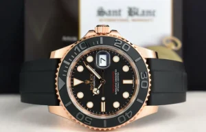 Yachting Professional Watches | Men's Watches | Sant Blanc ROLEX 40mm Mens 18kt Rose Gold Yachtmaster Oysterflex Band Model 116655