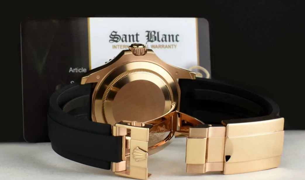 rolex_mm_mens_kt_rose_gol_5.webp Yachting Professional Watches | Men's Watches | Sant Blanc ROLEX 40mm Mens 18kt Rose Gold Yachtmaster Oysterflex Band Model 116655