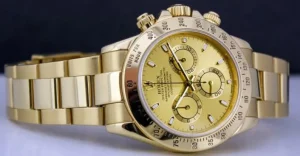 Men's Watches | Racing Professional Watches | Sant Blanc ROLEX 40mm Mens 18kt Yellow Gold Daytona Champagne Index Dial Model 116528
