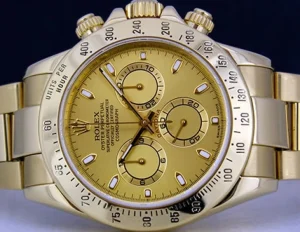 Men's Watches | Racing Professional Watches | Sant Blanc ROLEX 40mm Mens 18kt Yellow Gold Daytona Champagne Index Dial Model 116528