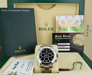 Sports Watches | Racing Professional Watches | Sant Blanc ROLEX 40mm Mens Stainless Steel Daytona Black Index Dial Model 116520