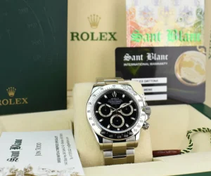 Sports Watches | Racing Professional Watches | Sant Blanc ROLEX 40mm Mens Stainless Steel Daytona Black Index Dial Model 116520