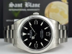 Sports Watches | Men's Watches | Sant Blanc ROLEX 39mm Mens Stainless Steel Explorer Black Index Dial Model 214270