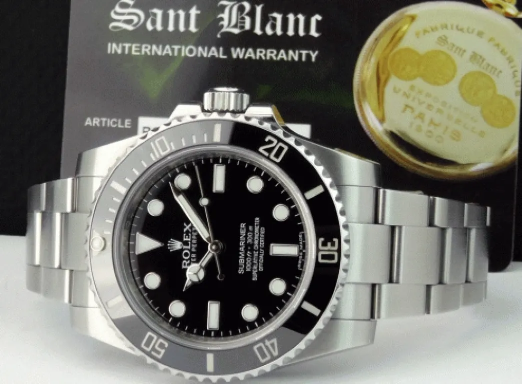 rolex_mm_mens_stainless_s_3-8.webp Diving Professional Watches | Men's Watches | Sant Blanc ROLEX 40mm Mens Stainless Steel Submariner Black Ceramic Bezel Dial Model 114060