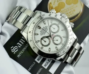 Sports Watches | Men's Watches | Sant Blanc ROLEX 40mm Mens Stainless Steel Daytona White Index Dial Model 116520