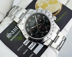 Sports Watches | Racing Professional Watches | Sant Blanc ROLEX 40mm Mens Stainless Steel Daytona Black Arabic 