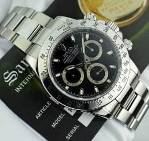 Sports Watches | Racing Professional Watches | Sant Blanc ROLEX 40mm Mens Stainless Steel Daytona Black Index Dial Model 116520