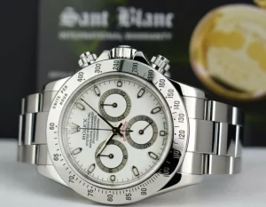 Sports Watches | Men's Watches | Sant Blanc ROLEX 40mm Mens Stainless Steel Daytona White Index Dial Model 116520