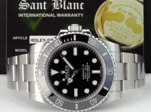 Diving Professional Watches | Men's Watches | Sant Blanc ROLEX 40mm Mens Stainless Steel Submariner Black Ceramic Bezel Dial Model 114060