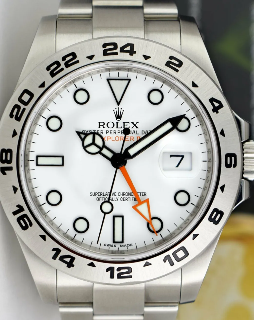 rolex_mm_mens_stainless_s_8-3.webp Sports Watches | Men's Watches | Sant Blanc ROLEX 42mm Mens Stainless Steel Explorer II White Dial Model 216570