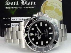 Diving Professional Watches | Men's Watches | Sant Blanc ROLEX 40mm Mens Stainless Steel Submariner Black Ceramic Bezel Dial Model 114060