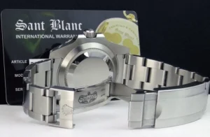 Diving Professional Watches | Men's Watches | Sant Blanc ROLEX 40mm Mens Stainless Steel Submariner Black Ceramic Bezel Dial Model 114060