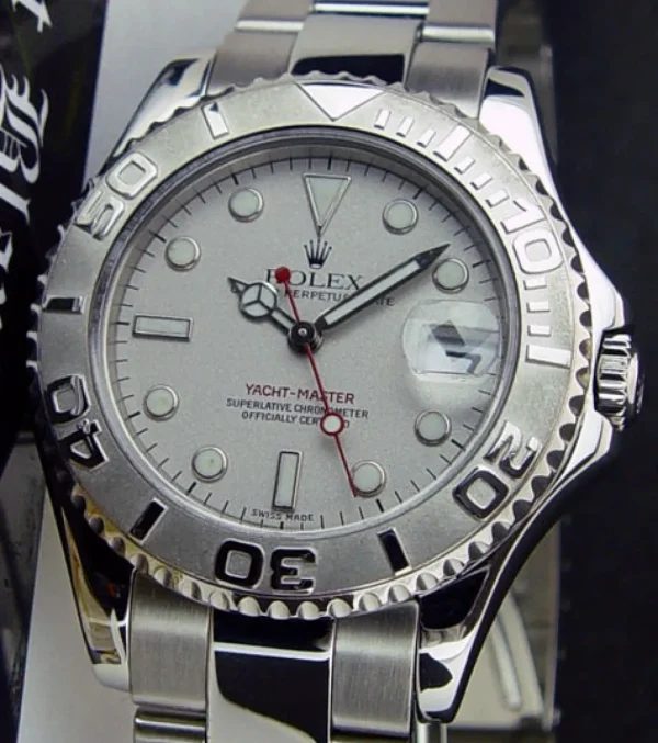 Yachting Professional Watches | Men's Watches | Sant Blanc ROLEX 35mm Midsize Platinum & Stainless Steel Yachmaster 35 Model 168622