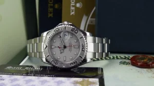 Yachting Professional Watches | Men's Watches | Sant Blanc ROLEX 35mm Midsize Platinum & Stainless Steel Yachmaster 35 Model 168622