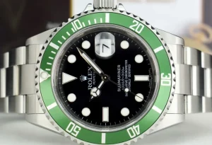 Diving Professional Watches | Men's Watches | Sant Blanc ROLEX 40mm Rehaut Stainless Steel Submariner Green Bezel Kermit Model 16610