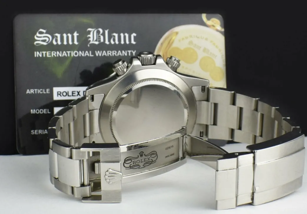 rolex_mm_stainless_dayton_2.webp Men's Watches | Racing Professional Watches | Sant Blanc ROLEX 40mm Stainless Daytona White Index Dial Fat Clasp Model 116520