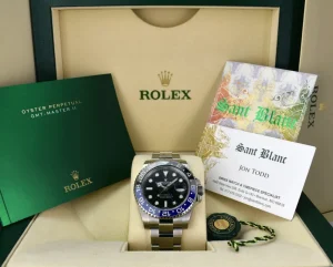 Sports Watches | Pilots Professional Watches | Sant Blanc ROLEX 40mm Stainless GMT Master II Blue Black "BATMAN" Model 116710 BLNR