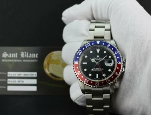 Sports Watches | Pilots Professional Watches | Sant Blanc ROLEX 40mm Stainless GMT Master II Pepsi Blue-Red Bezel SEL Model 16710