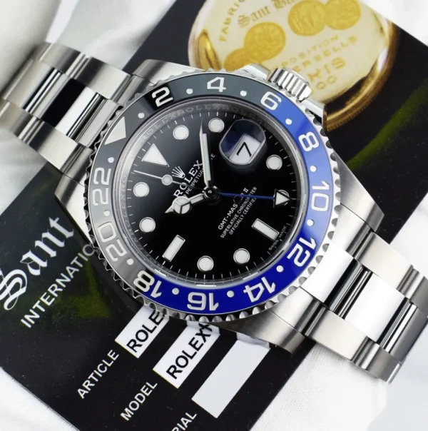 Sports Watches | Pilots Professional Watches | Sant Blanc ROLEX 40mm Stainless GMT Master II Blue Black 