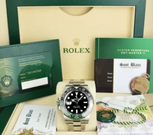 Men's Watches | Pilots Professional Watches | Sant Blanc ROLEX 40mm Stainless Steel GMT Master II "Sprite" Bezel Oyster Bracelet Model 126720 VTNR