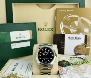 Men's Watches | Field Professional Watches | Sant Blanc ROLEX 39mm Stainless Steel Explorer Black Full Lume Dial Model 214270